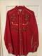 Vintage H Bar C California Ranchwear Men's Large Embroidered Pearl Snap Western