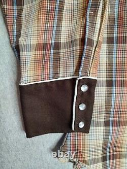 Vintage H Bar C California Ranchwear Western Pearl Snap Long Sleeve Shirt Large