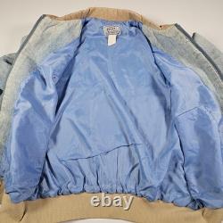 Vintage H Bar C Denim Bomber Jacket Western Ranchwear USA Men's Large