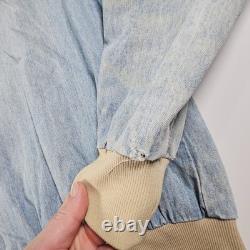 Vintage H Bar C Denim Bomber Jacket Western Ranchwear USA Men's Large