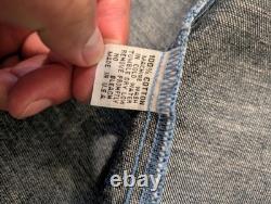 Vintage H Bar C Ranchwear DENIM WESTERN SAWTOOTH SHIRT Size L Black Diamond Snap