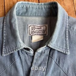 Vintage H Bar C Western Denim Shirt 60s