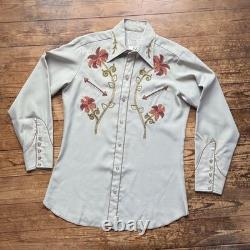 Vintage HBARC Western Shirt Chain Stitch 1970s