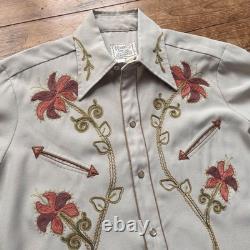Vintage HBARC Western Shirt Chain Stitch 1970s