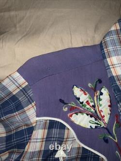 Vintage HBarC Ranchwear Shirt Pearl Snap Rockabilly Sz Large RARE 50s 60s