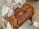 Vintage Hand Tooled Leather Duffle Bag, Collectors Tote Luggage