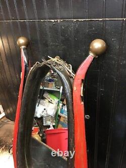 Vintage Horse Collar with Brass Ball Hames and Mirror Lg Size 30in x 15in