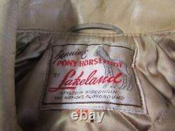 Vintage Horsehide Leather Jacket Lakeland 44 Western Cowboy Jacket Biker