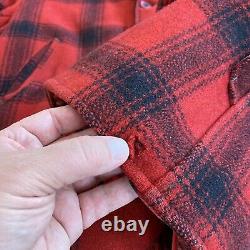 Vintage Hunting Black / Red Western Field Wool Crusier Jacket Extra Large XL
