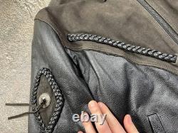 Vintage Indian Western Leather Black Jacket size L