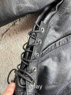 Vintage Indian Western Leather Black Jacket size L