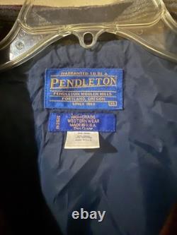 Vintage Jacket Navajo Southwest Wool XL Lined Western Wear Pendleton