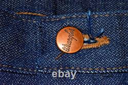 Vintage Jeans Wrangler 13MWZ 32 x 34 90s Raw Stiff Denim Cowboy Cut USA Fabric