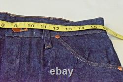 Vintage Jeans Wrangler 13MWZ 32 x 34 90s Raw Stiff Denim Cowboy Cut USA Fabric