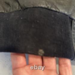 Vintage L Adler Western Aztec Two Tone Brown Black Leather Bomber Jacket Harley