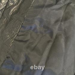 Vintage L Adler Western Aztec Two Tone Brown Black Leather Bomber Jacket Harley