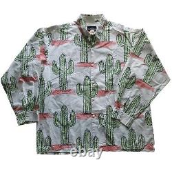 Vintage LA Cactus Club Los Angeles L All Over Print AOP Western Button Shirt USA