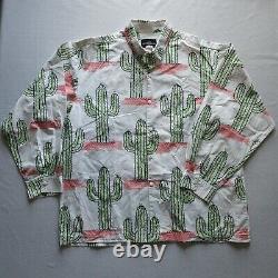 Vintage LA Cactus Club Los Angeles L All Over Print AOP Western Button Shirt USA