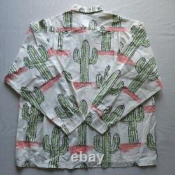 Vintage LA Cactus Club Los Angeles L All Over Print AOP Western Button Shirt USA