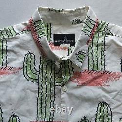 Vintage LA Cactus Club Los Angeles L All Over Print AOP Western Button Shirt USA