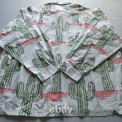 Vintage LA Cactus Club Los Angeles L All Over Print AOP Western Button Shirt USA