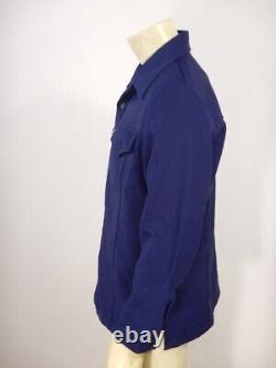 Vintage LEVI'S Saddleman Blue Polyester Western Trucker Jacket Size MED LRG