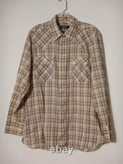Vintage LOT of FOUR LEVI'S Long Sleeve Plaid and Western Shirts Size LARGE
