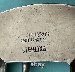 Vintage Large 1 Opening Sterling Silver Antique Keyston Bros Ranger Belt Buckle