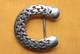 Vintage Large Stainless Steel Hand Made Horseshoe Western Belt Buckle