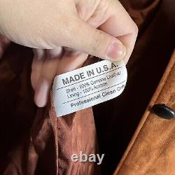 Vintage Lariat Fringe Hand Beaded Leather Jacket Women s Size Large Made in USA