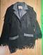 Vintage Lariat Western Tassel Fringe Black Leather Jacket Large