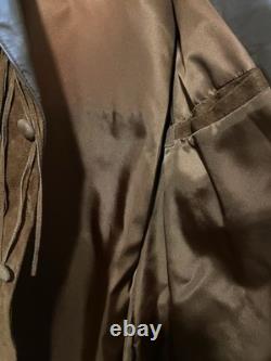 Vintage Lariet Leathers Fringe Suede Jacket L Western Cowboy Cowgirl USA Made