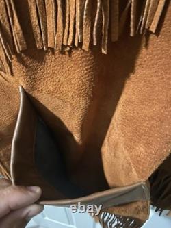 Vintage Lariet Leathers Fringe Suede Jacket L Western Cowboy Cowgirl USA Made