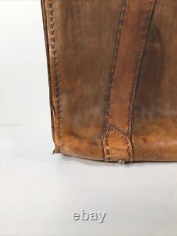 Vintage Leather Bag Large Messenger Portfolio Postal Hand Tooled Cactus