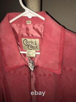 Vintage Leather Jacket Size Large Brand New Withtags Cripple Creek See Pictures
