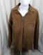 Vintage Leather Suede Lace Up Mountain Man Western Popover Shirt Jacket Mens L