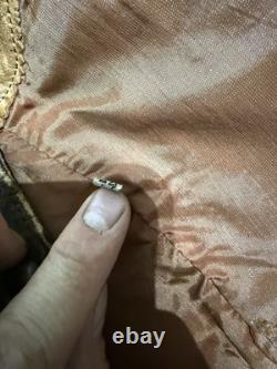 Vintage Leather Vest 70s Western Brown weathered Patina Mens Rare Large VTG Y2K