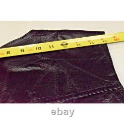 Vintage Leather Vest South West Territory Size L Black Patchwork Lined Snap
