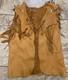 Vintage Leather Vest WHITE EAGLE Large Native Beaded Fringe Western