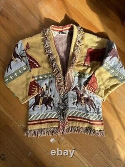 Vintage Lee Mag Southwest Horse Tapestry Cardigan