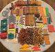 Vintage Lincoln Logs Large Lot of 637 Wooden Building Toys Roofs Doors Castle