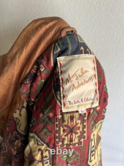 Vintage M. Julian Adventures leather jacket Western-style fringe 80s Aztec Sz L