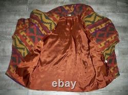 Vintage Made in USA Southwestern Aztec Western Wool Coat Jacket Women's Large