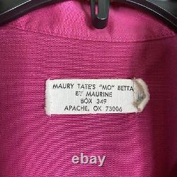 Vintage Maury Tates Mo Betta Pink Paisley Long Sleeve Button Down RARE COLORWAY