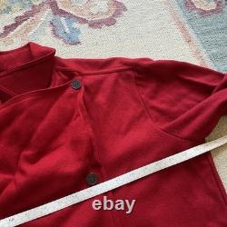 Vintage McGregor Double Breasted Western Shirt Red Wool Large 60s Cowboy Snap