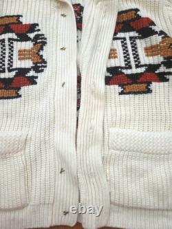 Vintage Miller Outerwear Western Knit Sweater Cowichan Aztec Thunderbird Large