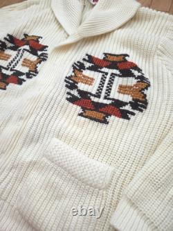 Vintage Miller Outerwear Western Knit Sweater Cowichan Aztec Thunderbird Large