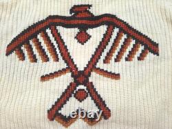 Vintage Miller Outerwear Western Knit Sweater Cowichan Aztec Thunderbird Large