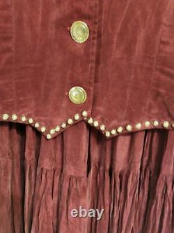 Vintage Miller Stockman Western 2pc Broomstick Skirt Outfit Lg