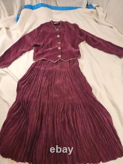 Vintage Miller Stockman Western 2pc Broomstick Skirt Outfit Lg